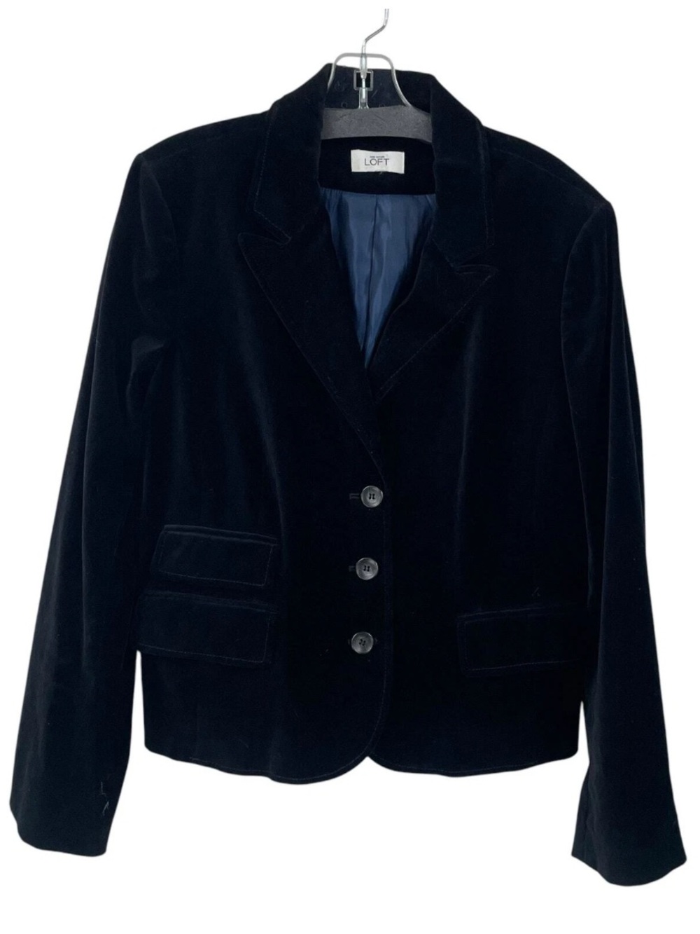 LOFT Black Velvet Women's Blazer Jacket